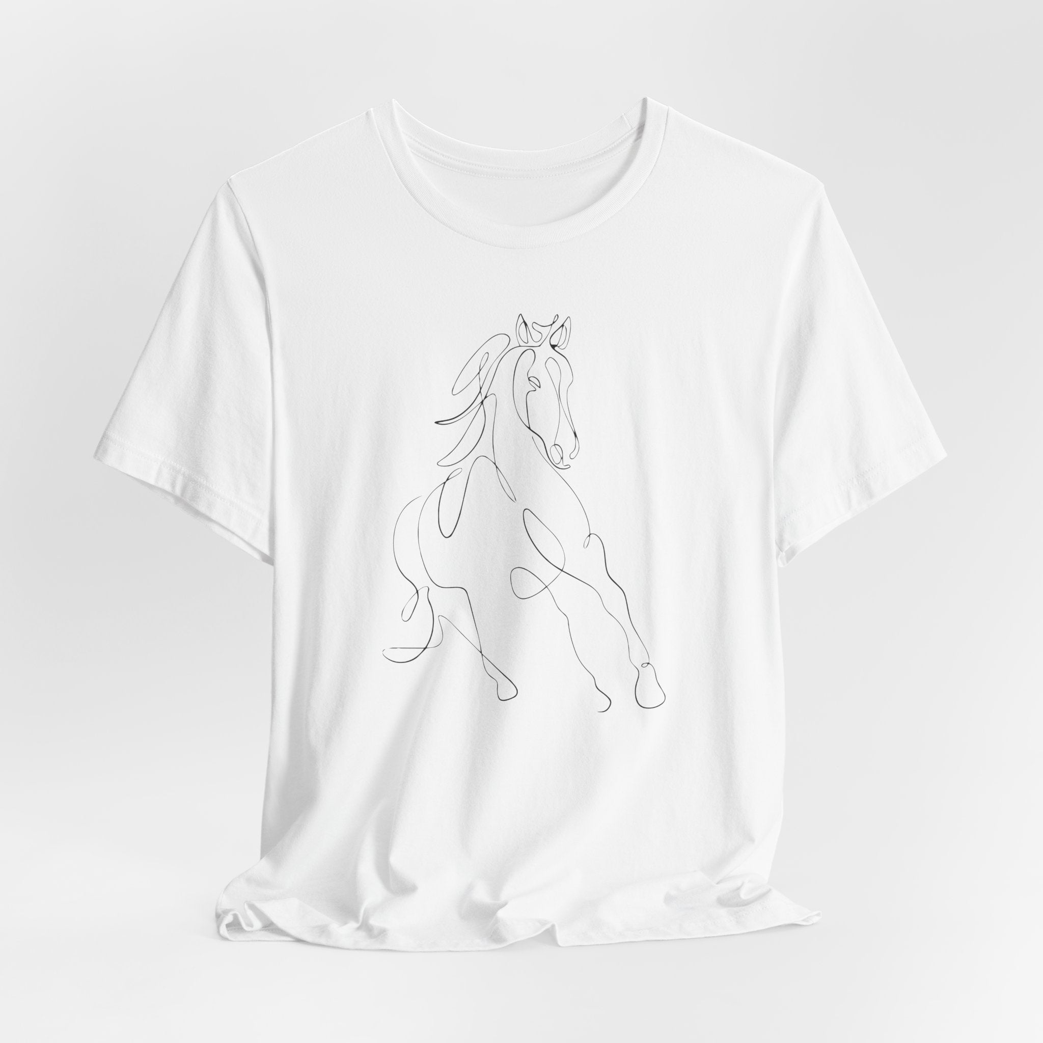 Horse #2: Horse Line Art T‑Shirt — Minimalist Equestrian Tee