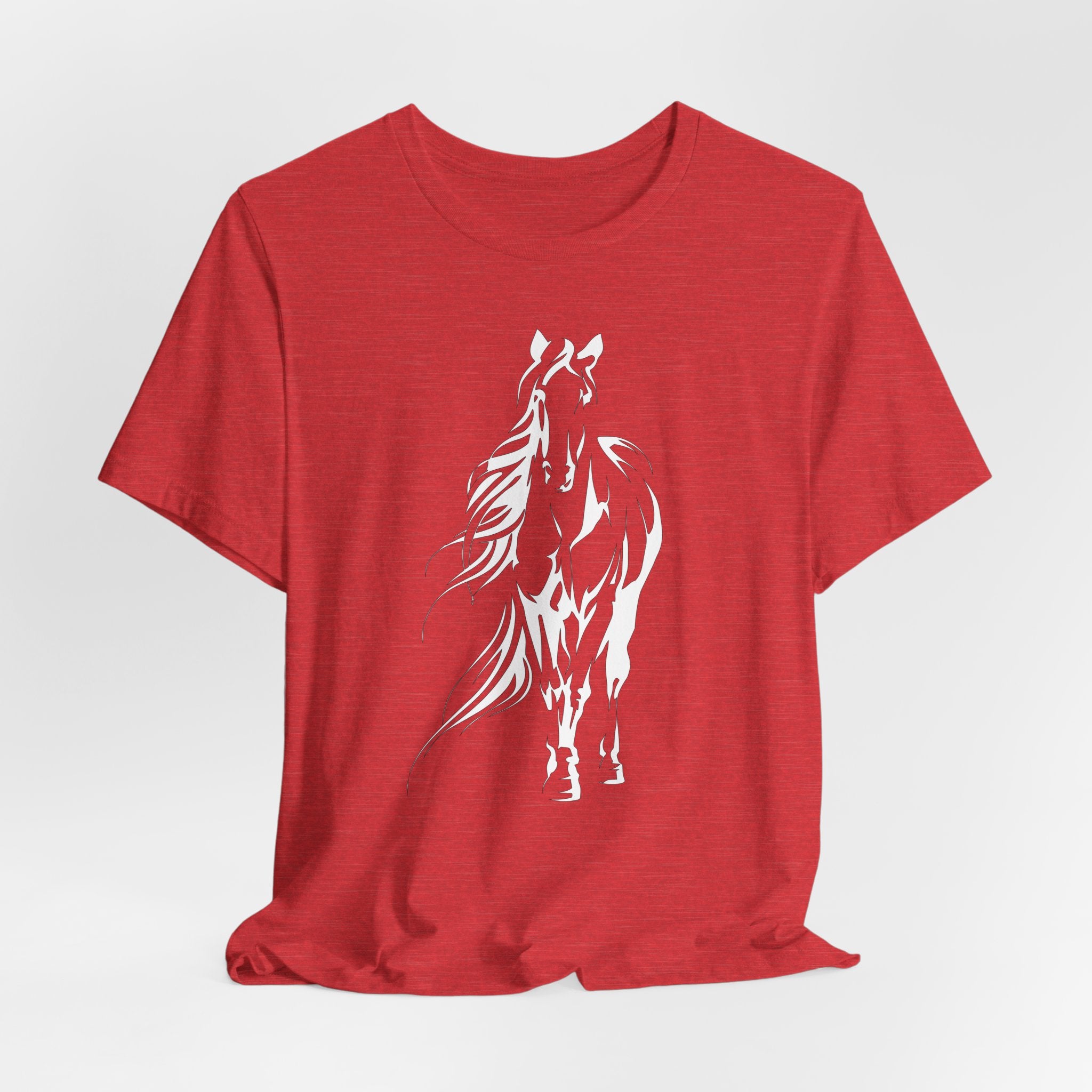 Horse #3: Running Horse Graphic Tee - Minimalist Black Stallion Silhouette Shirt