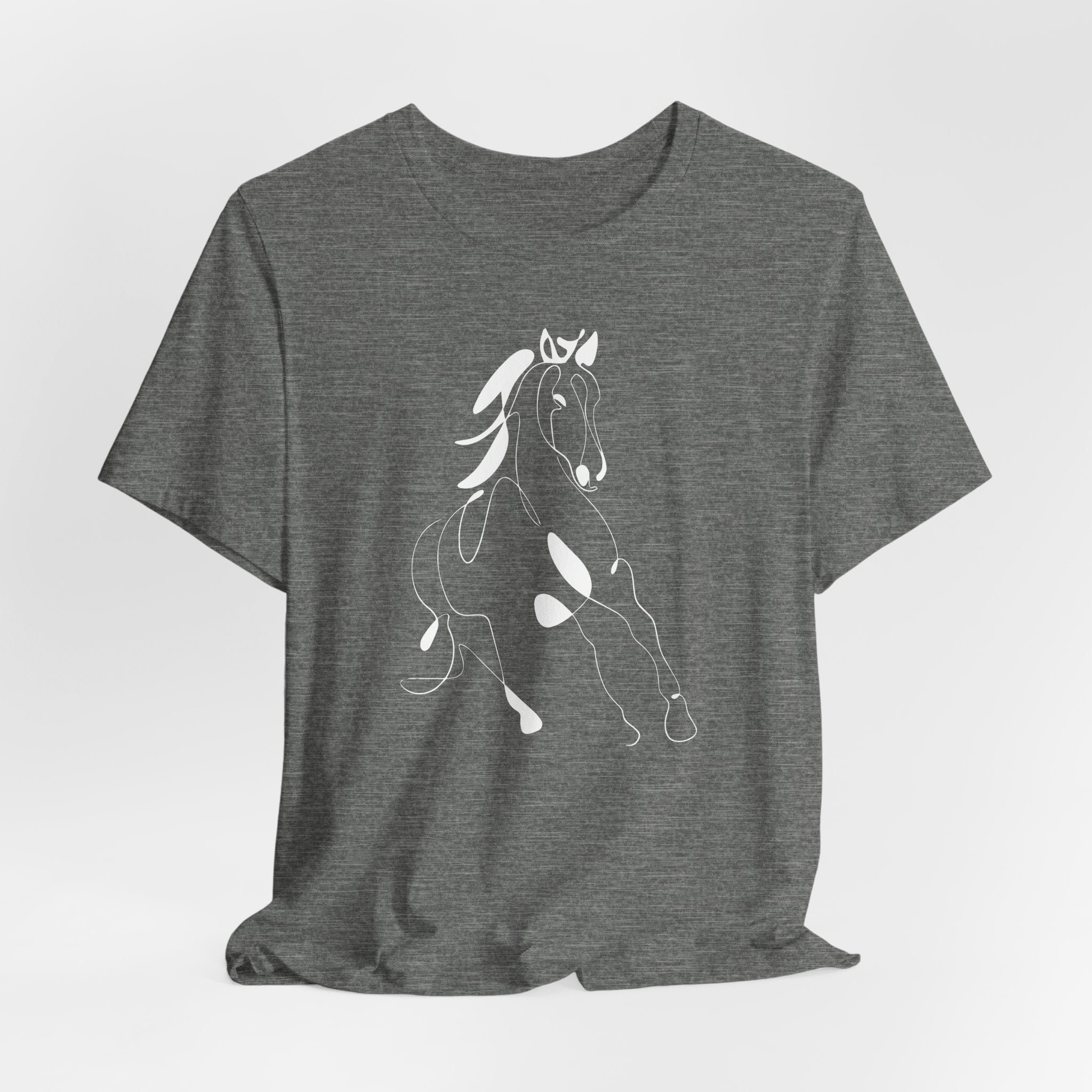 Horse #2: Horse Line Art T‑Shirt — Minimalist Equestrian Tee
