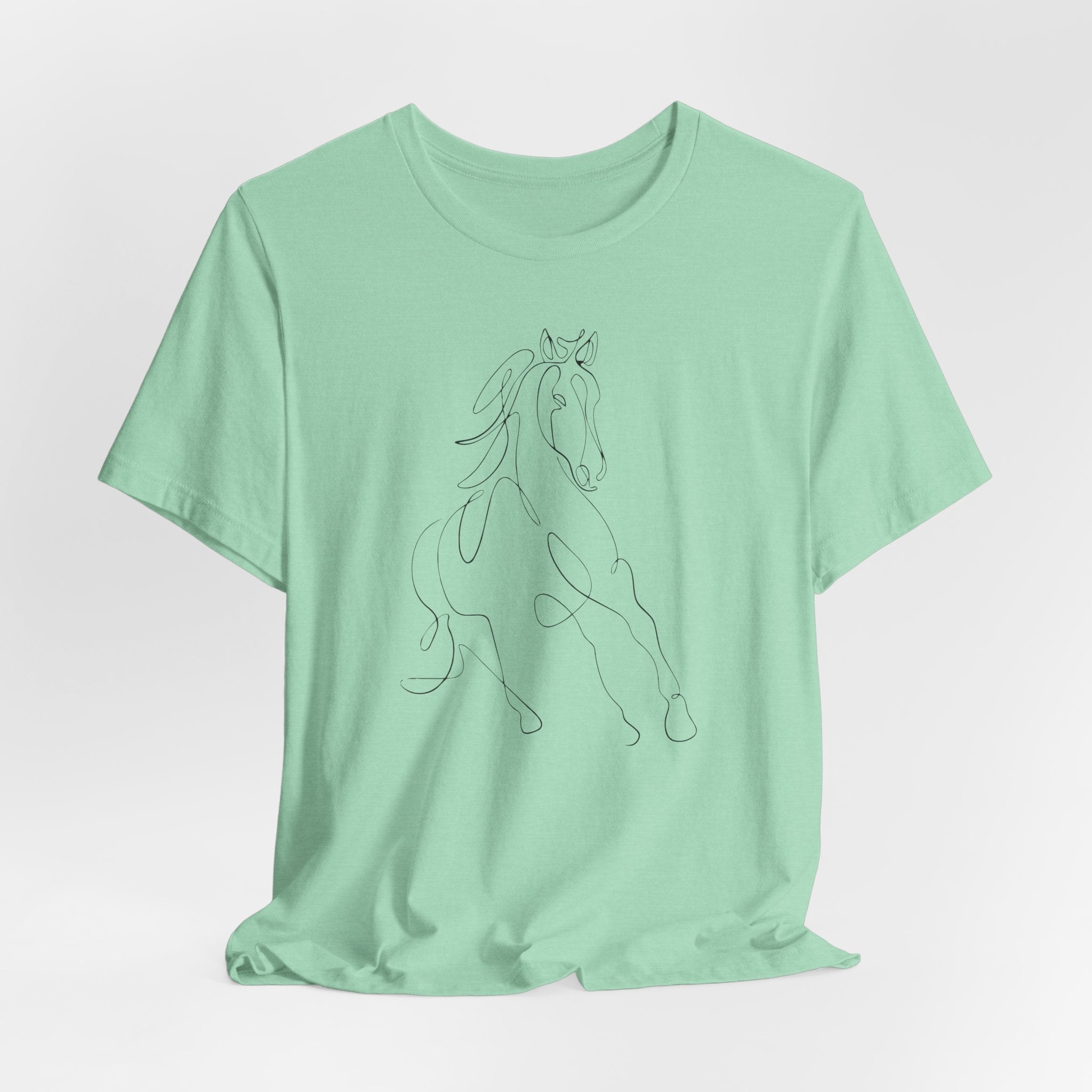 Horse #2: Horse Line Art T‑Shirt — Minimalist Equestrian Tee