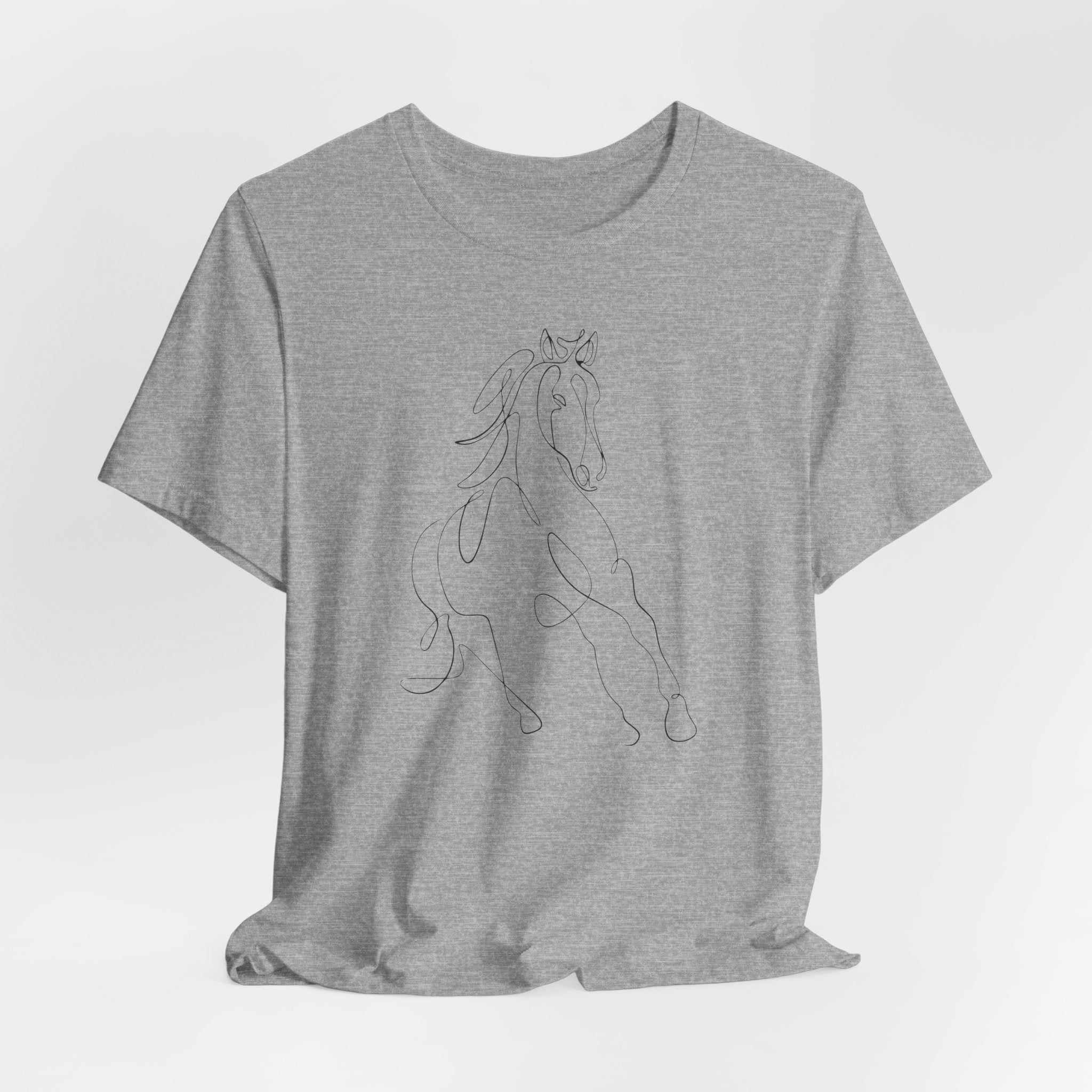Horse #2: Horse Line Art T‑Shirt — Minimalist Equestrian Tee