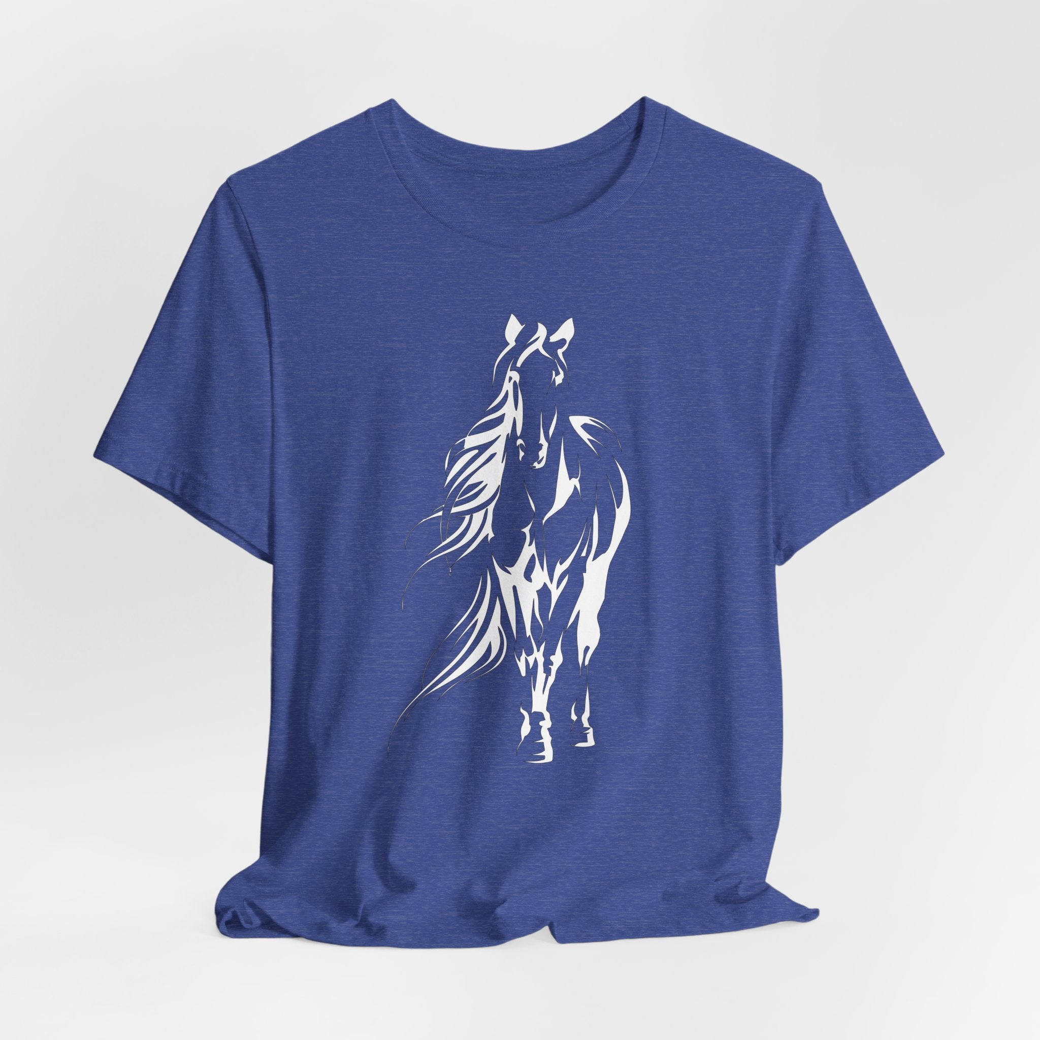 Horse #3: Running Horse Graphic Tee - Minimalist Black Stallion Silhouette Shirt